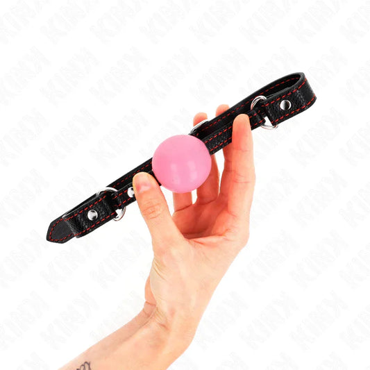 KINK - MORDAZA DE BOLA 4 CM DE ORO ROSA 60 x 2 CM - Nuvica