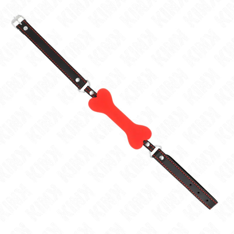KINK - MORDAZA DE HUESO 12 CM ROJO 63 x 2 CM - Nuvica