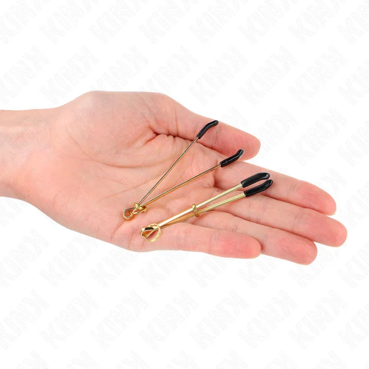 KINK - PINZAS PARA PEZONES FINA DORADO 7 CM - Nuvica