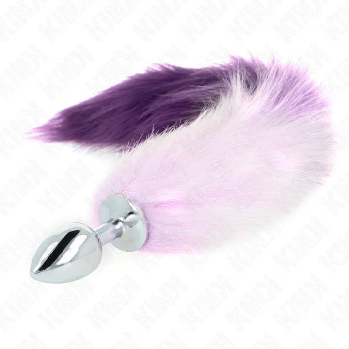 KINK - PLUG ANAL TALLA S 7 X 3 CM CON COLA SINTÉTICA 40 CM VIOLETA - Nuvica