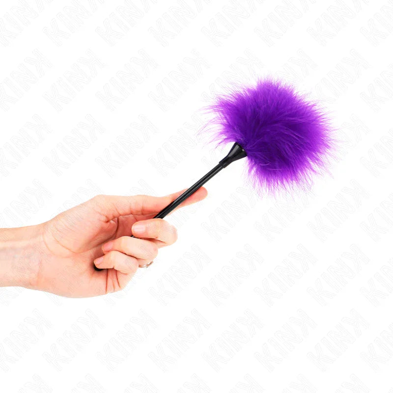 KINK - PLUMAS PARA COSQUILLAS MORADO USADO PARA EL KIT BONDAGE 27 CM - Nuvica