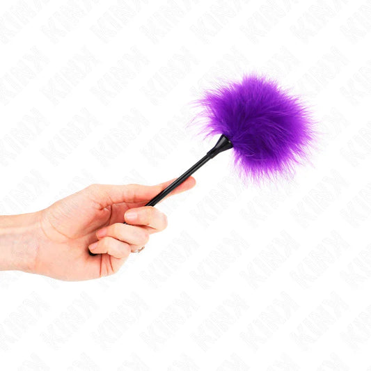 KINK - PLUMAS PARA COSQUILLAS MORADO USADO PARA EL KIT BONDAGE 27 CM - Nuvica