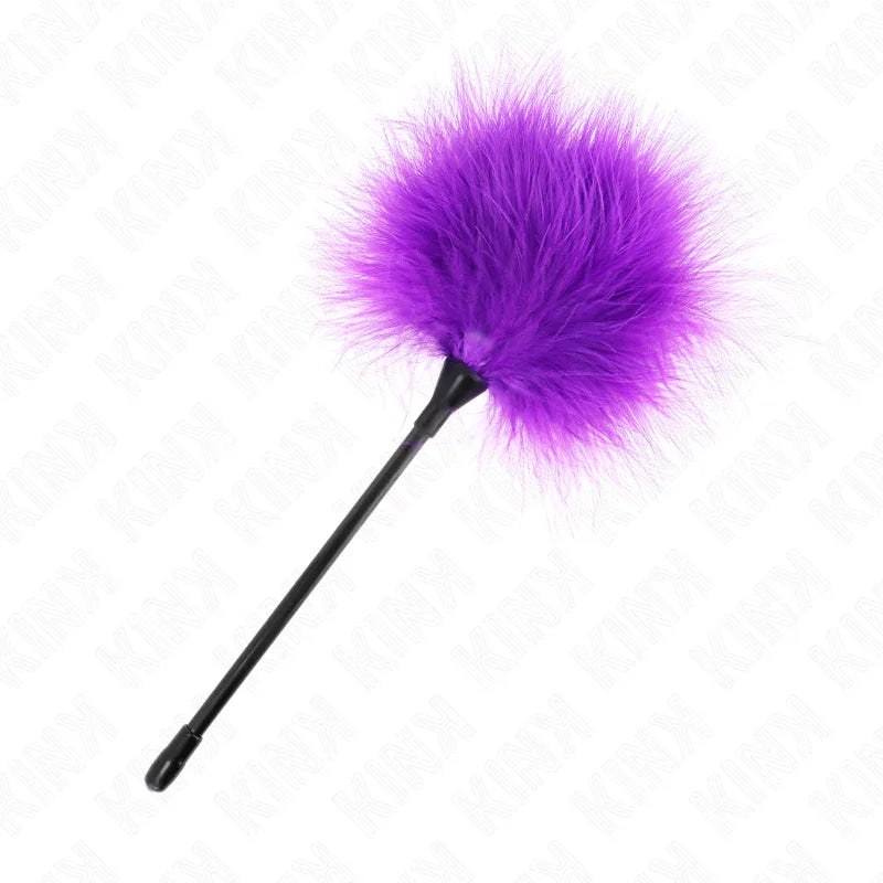 KINK - PLUMAS PARA COSQUILLAS MORADO USADO PARA EL KIT BONDAGE 27 CM - Nuvica