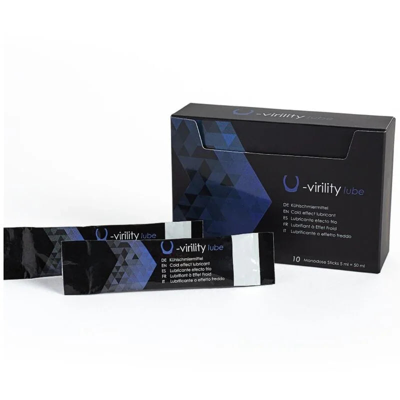500 COSMETICS - U-VIRILITY LUBE LUBRICANTE EFECTO FRIO 10 X 5 ML - Nuvica