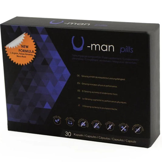 500 COSMETICS - U-MAN AUMENTO TAMAÑO PENE Y POTENCIA SEXUAL - 30 CÁPSULAS - Nuvica