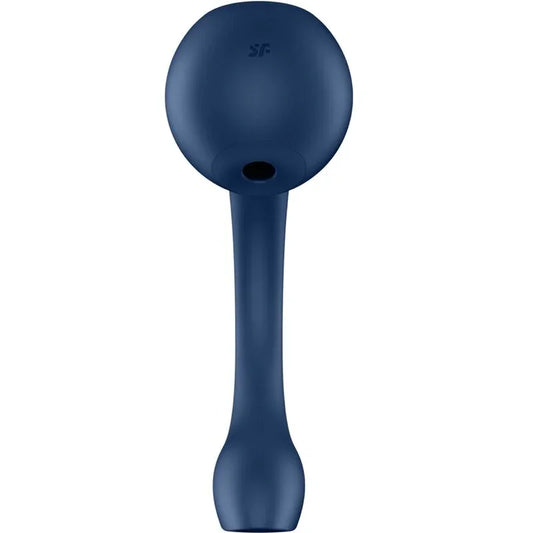 SATISFYER - PRO+ WAVE 4 ESTIMULADOR PUNTO G & AIR PULSE APLICACIÓN GRATUITA AZUL OSCURO - Nuvica
