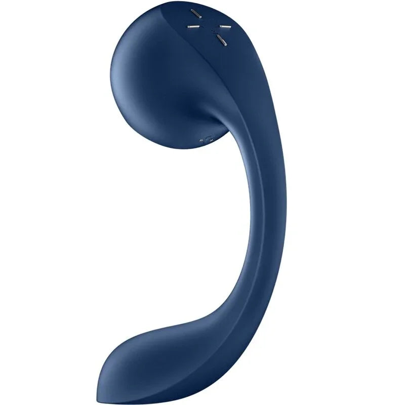 SATISFYER - PRO+ WAVE 4 ESTIMULADOR PUNTO G & AIR PULSE APLICACIÓN GRATUITA AZUL OSCURO - Nuvica