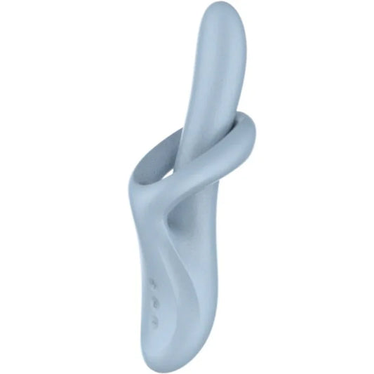 SATISFYER - HEAT FLEX 4 VIBRADOR EFECTO CALOR 12 VIBRACIONES AZUL - Nuvica