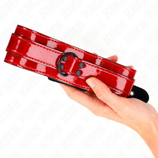 KINK - COLLAR AJUSTABLE ROJO VINO 37.5-49.5 CM X 5 CM - Nuvica