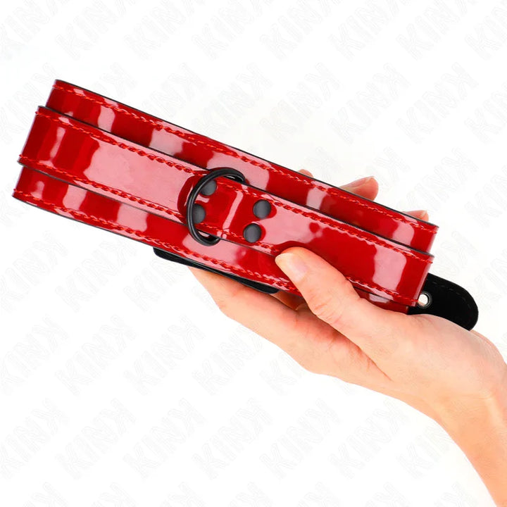 KINK - COLLAR AJUSTABLE ROJO VINO 37.5-49.5 CM X 5 CM - Nuvica