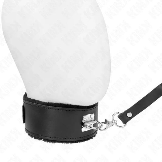 KINK - COLLAR CON CORREA 116 CM DE PIEL NEGRO AJUSTABLE 40-48 CM X 6 CM - Nuvica