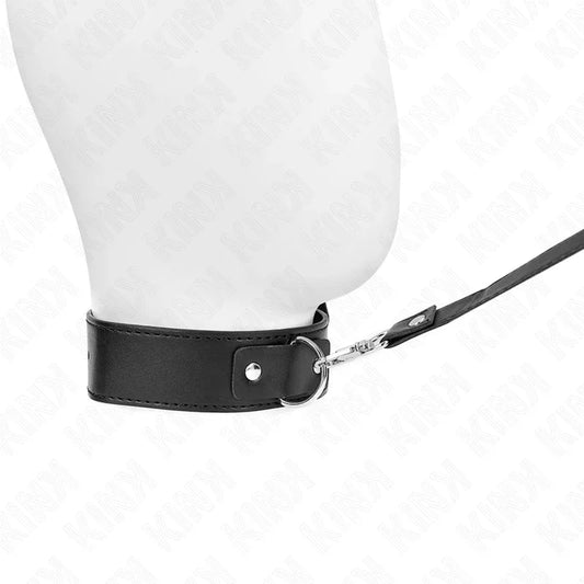 KINK - COLLAR CON CORREA 116 CM FINO NEGRO AJUSTABLE 32-50 CM X 8 CM - Nuvica