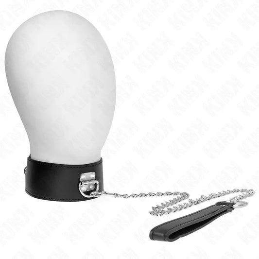 KINK - COLLAR CON CORREA 65 CM ANCHO NEGRO AJUSTABLE 33.5-41 CM X 5 CM - Nuvica