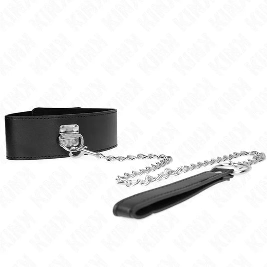 KINK - COLLAR CON CORREA 65 CM ANCHO NEGRO AJUSTABLE 33.5-41 CM X 5 CM - Nuvica