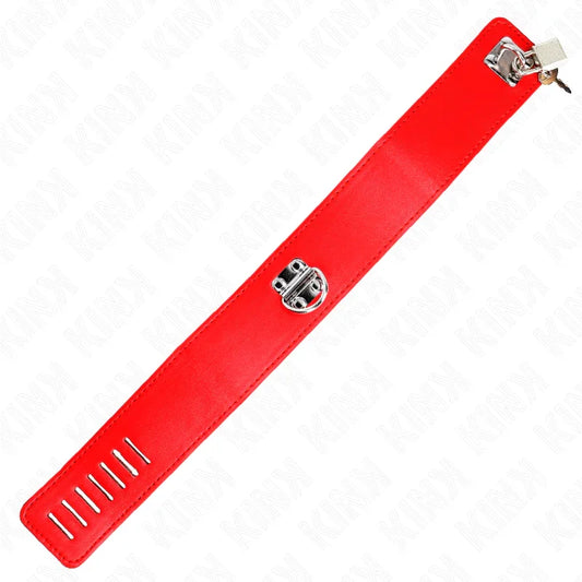 KINK - COLLAR CON CORREA 65 CM ANCHO ROJO AJUSTABLE 33.5-41 CM X 5 CM - Nuvica