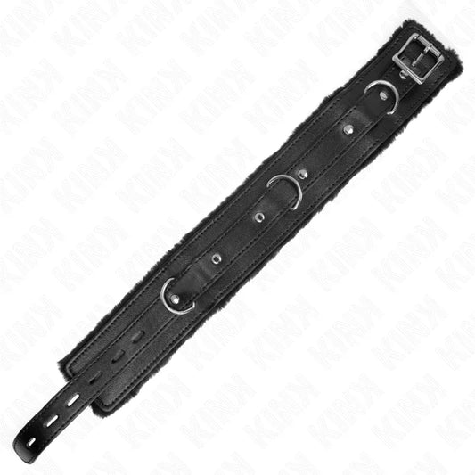 KINK - COLLAR CON CORREA 65 CM CON RESTRICCIONES NEGRO AJUSTABLE 36-42 CM X 5.5 CM - Nuvica