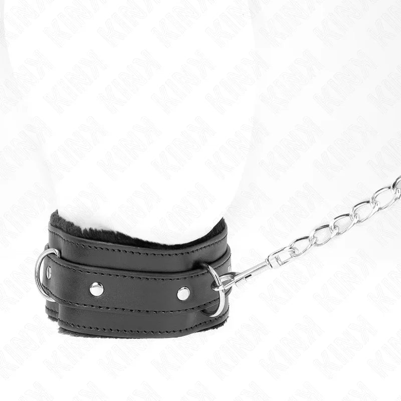 KINK - COLLAR CON CORREA 65 CM CON RESTRICCIONES NEGRO AJUSTABLE 36-42 CM X 5.5 CM - Nuvica