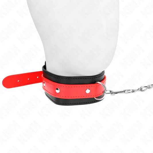 KINK - COLLAR CON CORREA 65 CM ROJO AJUSTABLE 36-43 CM X 5 CM - Nuvica
