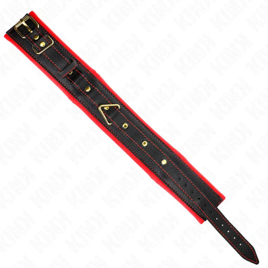 KINK - COLLAR CON CORREA ESPONJA IMITACIÓN CUERO MODELO 2 AJUSTABLE 37-54 CM X 3 CM - Nuvica