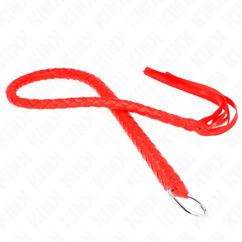 KINK - LÁTIGO DE SERPIENTE CON ANILLO DE MANO ROJO 65 CM - Nuvica