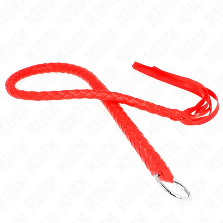KINK - LÁTIGO DE SERPIENTE CON ANILLO DE MANO ROJO 65 CM - Nuvica