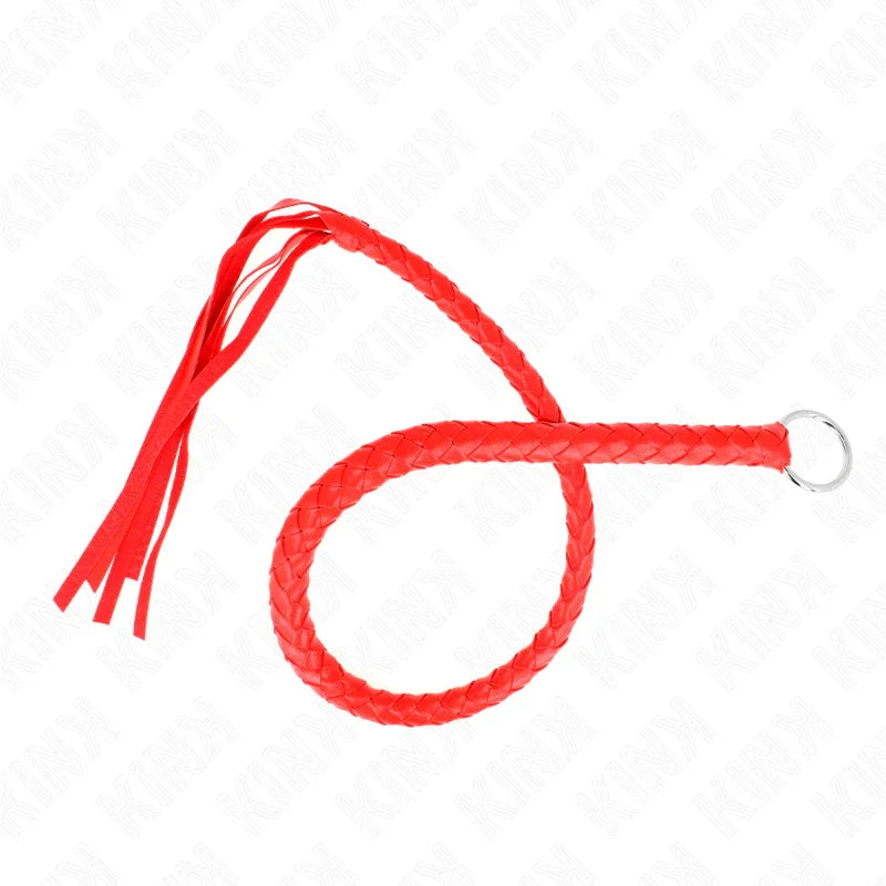 KINK - LÁTIGO DE SERPIENTE CON ANILLO DE MANO ROJO 65 CM - Nuvica