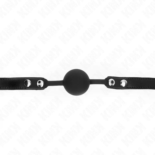 KINK - MORDAZA DE BOLA 4 CM DE SILICONA MODELO 1 CON CANDADO 60 x 2 CM - Nuvica