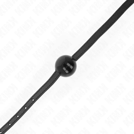 KINK - MORDAZA DE BOLA 4 CM SÓLIDA SIMPLE NEGRO 65 x 1.5 CM - Nuvica