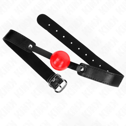 KINK - MORDAZA DE BOLA 4 CM SUAVE DE TPE MODELO 1 66 x 2.5 CM AJUSTABLE 41-61 CM - Nuvica