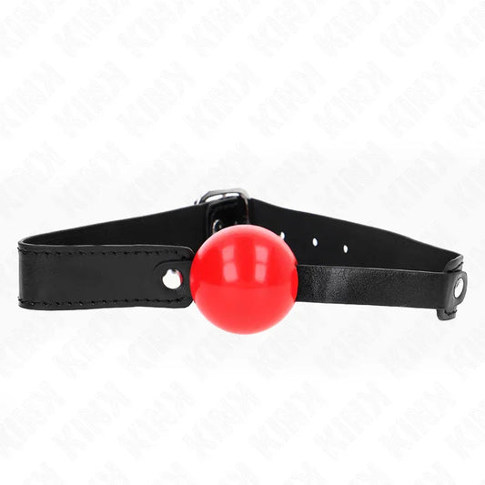 KINK - MORDAZA DE BOLA 4 CM SUAVE DE TPE MODELO 1 66 x 2.5 CM AJUSTABLE 41-61 CM - Nuvica