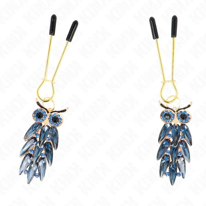 KINK - PINZAS PARA PEZONES CON COLGANTE DE BÚHO 6 CM - Nuvica