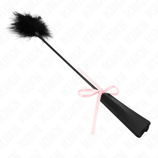 KINK - PLUMAS PARA COSQUILLAS CON LAZO DE CINTA ROSA 49 CM - Nuvica