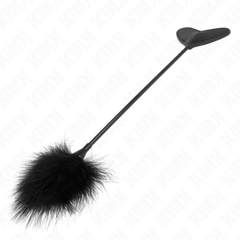 KINK - PLUMAS PARA COSQUILLAS CON PALETA DE CORAZÓN 31 CM - Nuvica