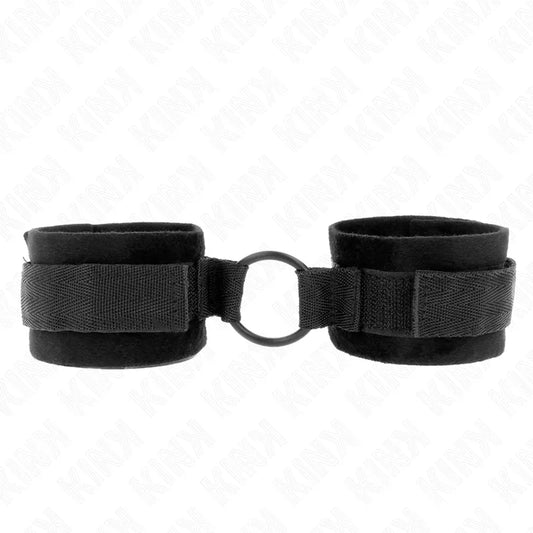 KINK - MUÑEQUERAS 25 CM PARA PRINCIPIANTES CON ANILLA 4 CM NEGRO AJUSTABLE 15-25 CM - Nuvica