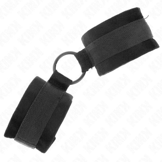 KINK - MUÑEQUERAS 25 CM PARA PRINCIPIANTES CON ANILLA 4 CM NEGRO AJUSTABLE 15-25 CM - Nuvica