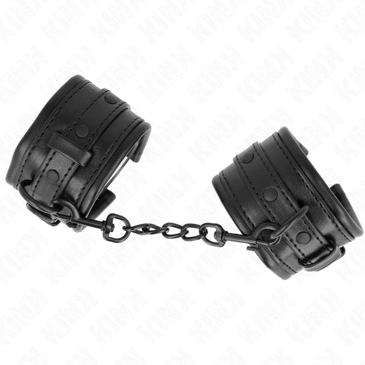 KINK - MUÑEQUERAS AJUSTABLE NEGRO 20-30 CM X 6 CM - Nuvica