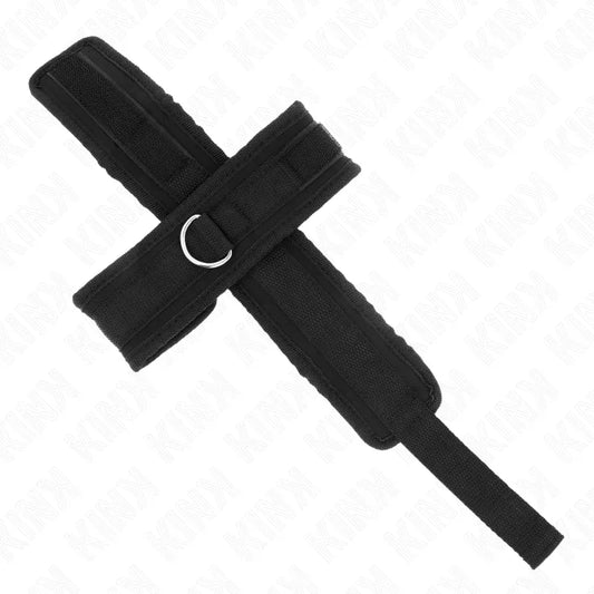 KINK - MUÑEQUERAS CRUZADA NEGRO 34 X 5.5 CM - Nuvica