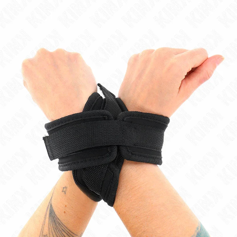KINK - MUÑEQUERAS CRUZADA NEGRO 34 X 5.5 CM - Nuvica