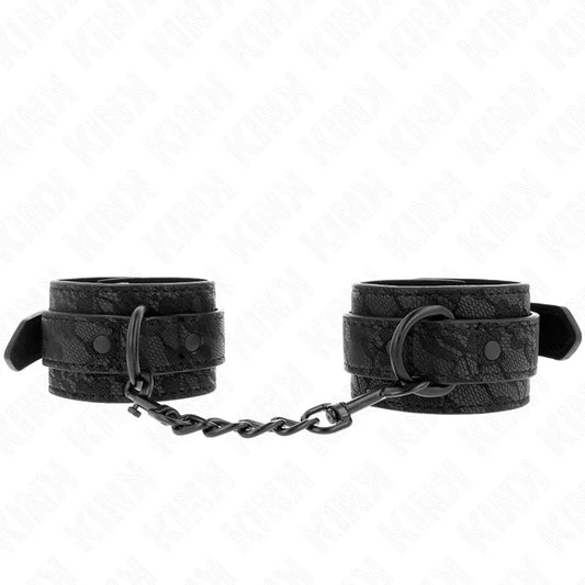 KINK - MUÑEQUERAS DE ENCAJE AJUSTABLE NEGRO 19-26 CM - Nuvica