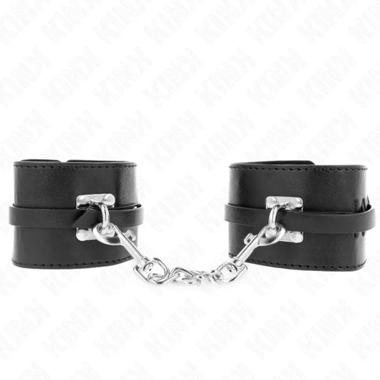 KINK - MUÑEQUERAS DELUXE CON CIERRE DE CANDADO AJUSTABLE 14.5-21 CM X 6 CM - Nuvica