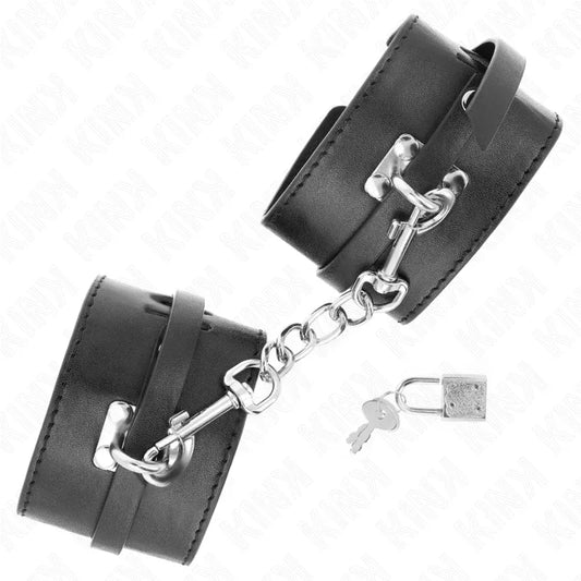 KINK - MUÑEQUERAS DELUXE CON CIERRE DE CANDADO AJUSTABLE 14.5-21 CM X 6 CM - Nuvica