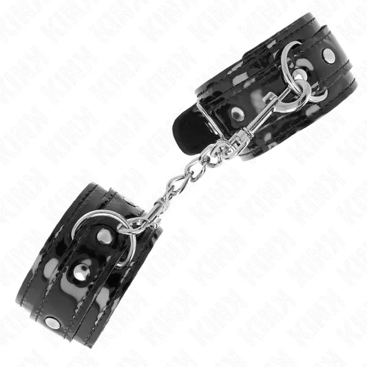 KINK - MUÑEQUERAS DE NEOPRENO BRILLANTE AJUSTABLE 17-24 CM X 4.5 CM - Nuvica