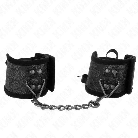 KINK - MUÑEQUERAS DISEÑO ESCÁNDALO NEGRO DETALLE LAZO 24.5 CM X 6.5 CM - Nuvica