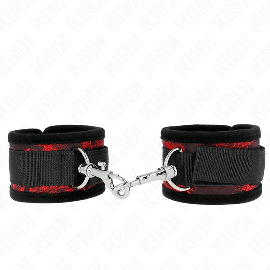 KINK - MUÑEQUERAS DISEÑO ESCÁNDALO ROJO-NEGRO - Nuvica