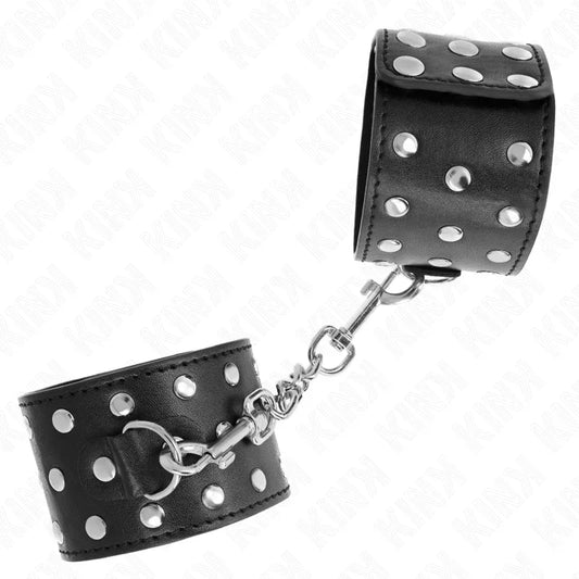 KINK - MUÑEQUERAS ESTILO PUNK AJUSTABLE 19-24 CM X 5.5 CM - Nuvica