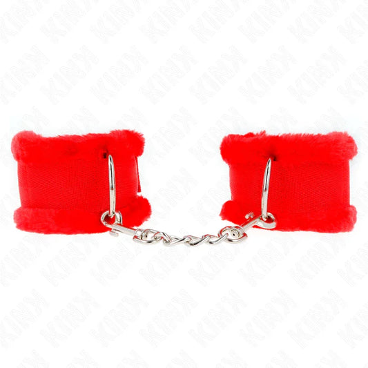 KINK - MUÑEQUERAS FORRADA ROJO AJUSTABLE 17-31 CM X 7 CM - Nuvica