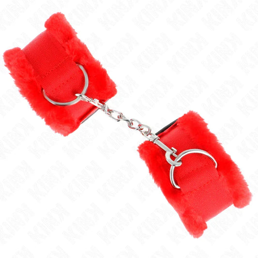 KINK - MUÑEQUERAS FORRADA ROJO AJUSTABLE 17-31 CM X 7 CM - Nuvica