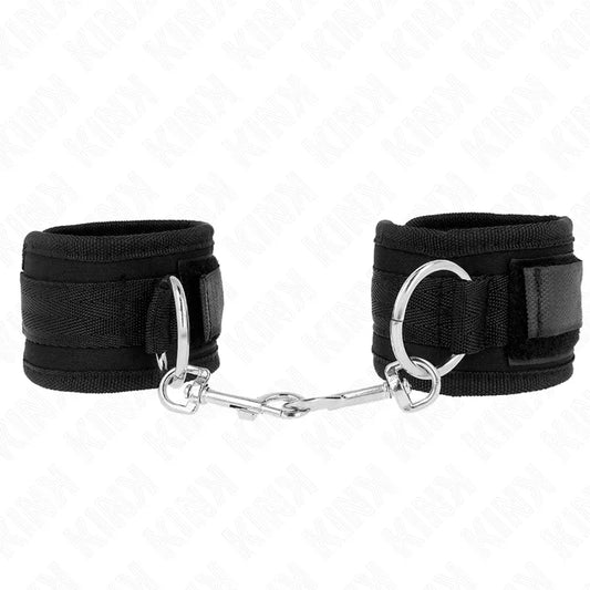 KINK - MUÑEQUERAS NEGRO AJUSTABLE 18-35 CM X 6 CM - Nuvica