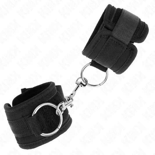KINK - MUÑEQUERAS NEGRO AJUSTABLE 18-35 CM X 6 CM - Nuvica