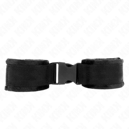 KINK - MUÑEQUERAS NYLON NEGRO MODELO 1 AJUSTABLE 25-35 CM X 6 CM - Nuvica